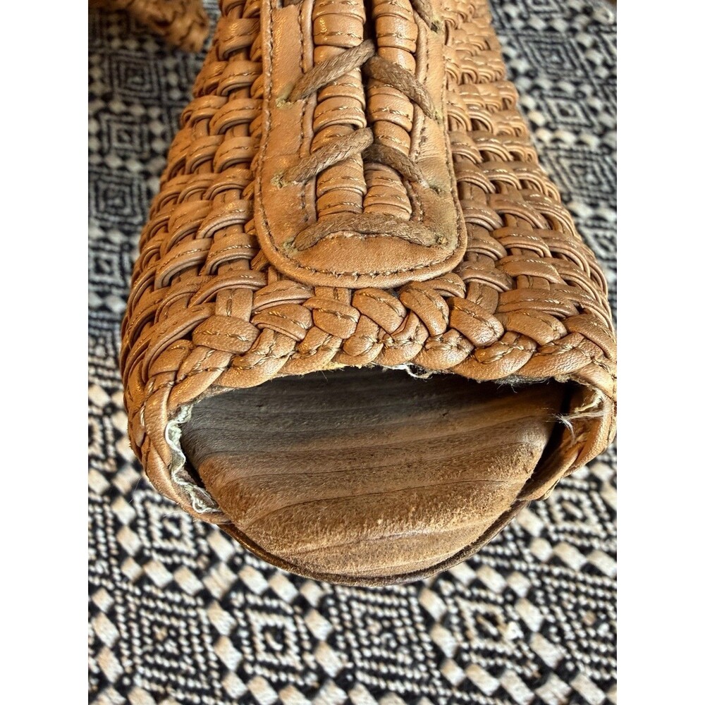 Runway Gucci gladiator leather brown heels shoes sandals size 38 - Picture 11 of 16